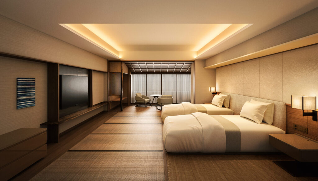 The Imperial Hotel, Kyoto Extension Area_credit New Material Research Laboratory El Hotel Imperial, zona de ampliación